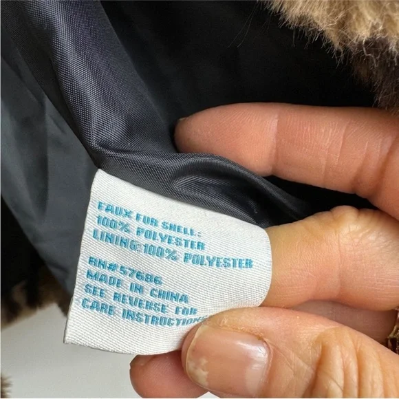 C & C California little girls leopard faux fur coat